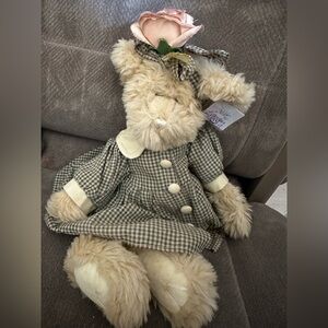 Bearington Priscilla Teddy Bear Wearing Floral Dress